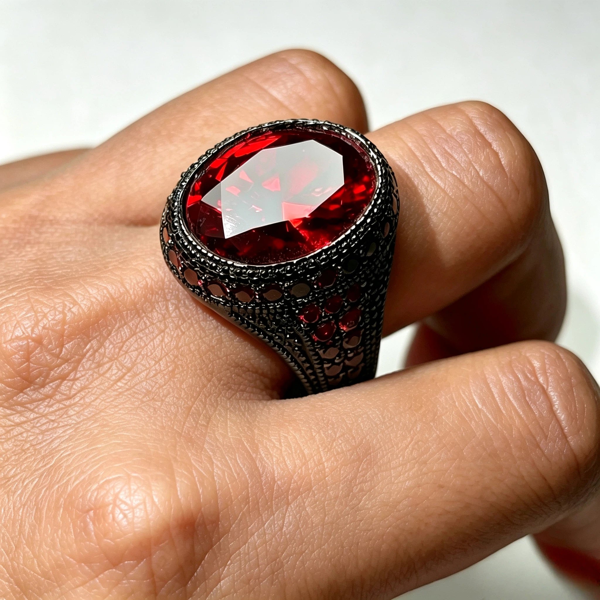 8ctw Oval Cut Black Gold Gemstone Ring