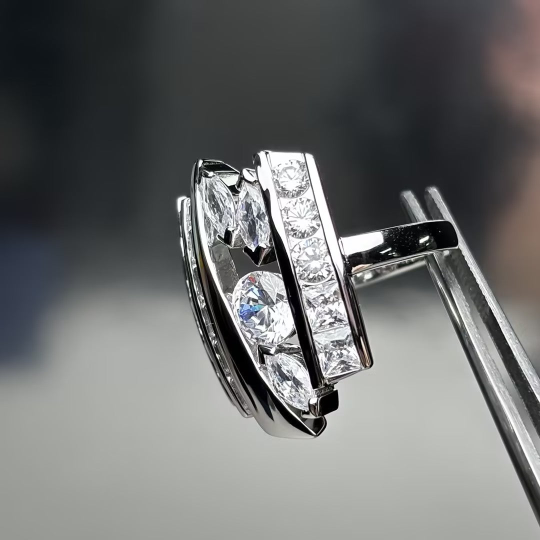 2.25Ctw Multi-cut Gemstone Art Ring