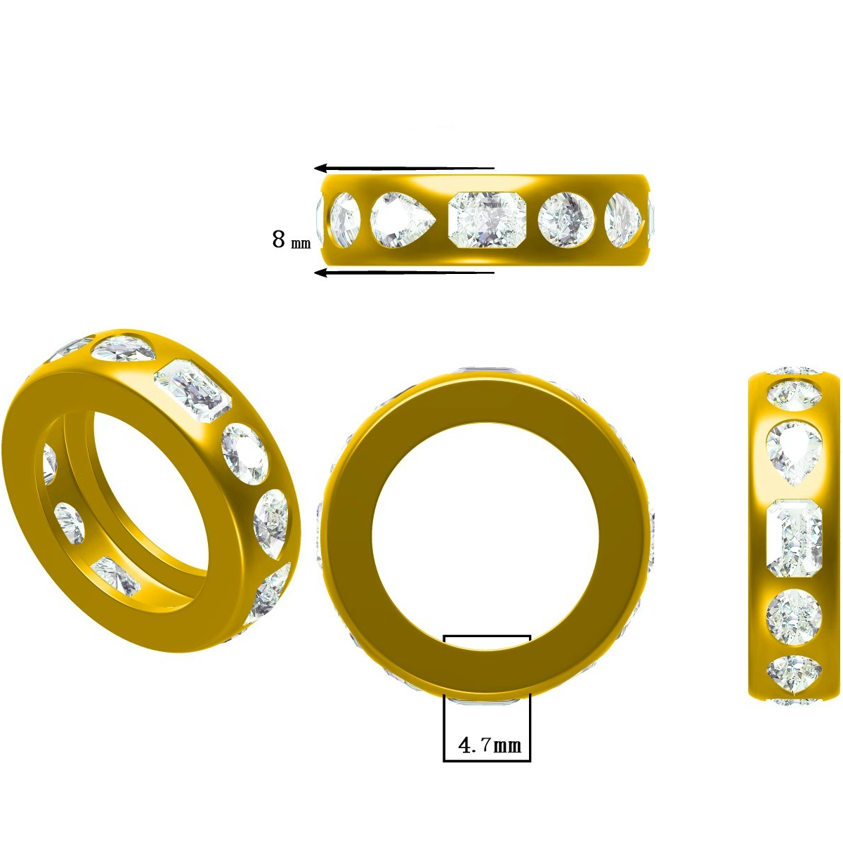 3.0Ctw 3-cut Eternal Band