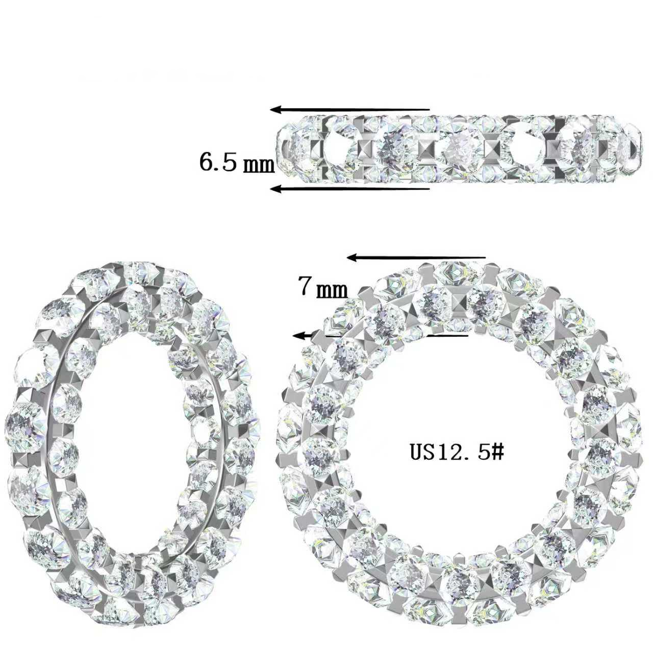 3.5ctw All Gemstone Eternity Ring