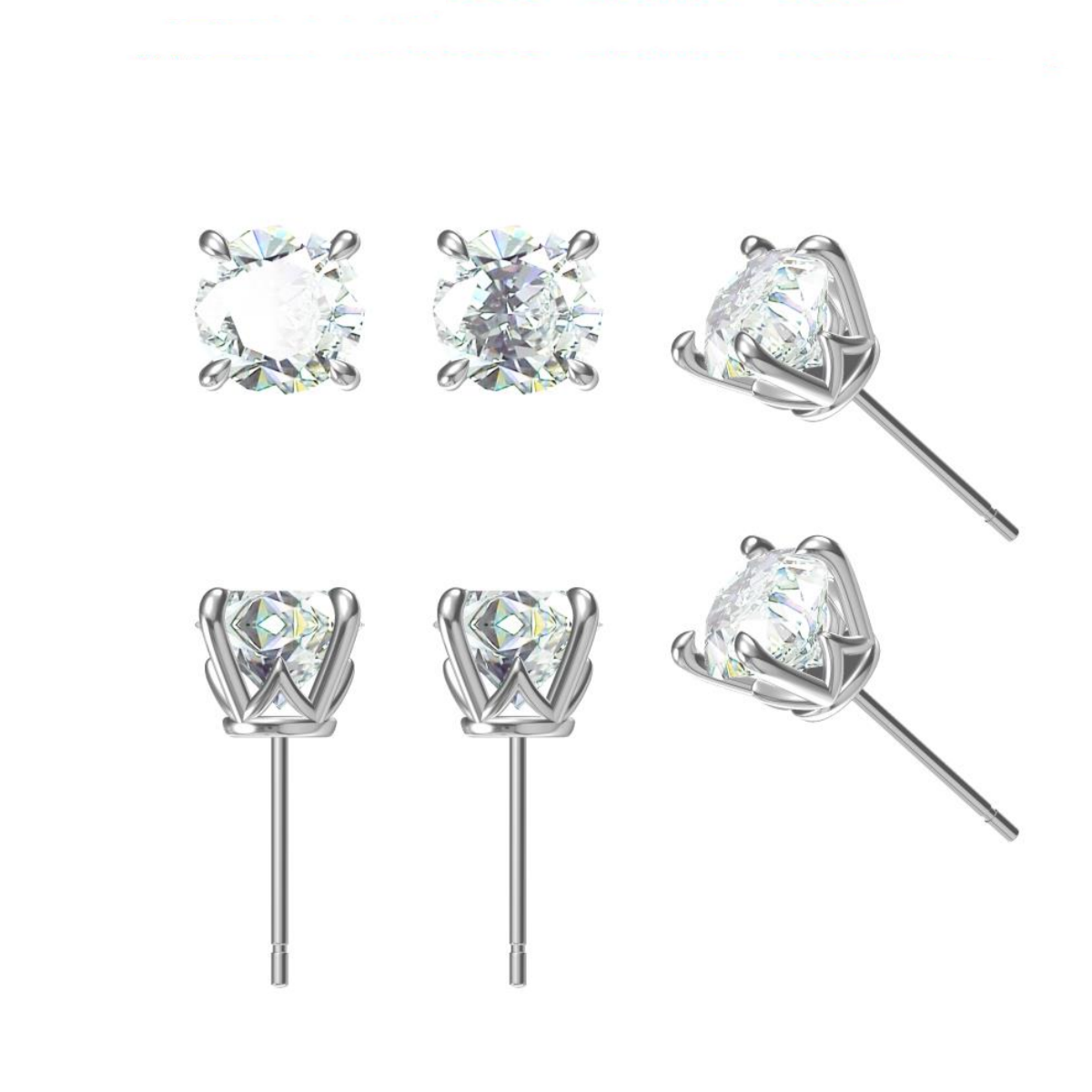 4.0ctw Classic Men's Pebble Stone Earrings