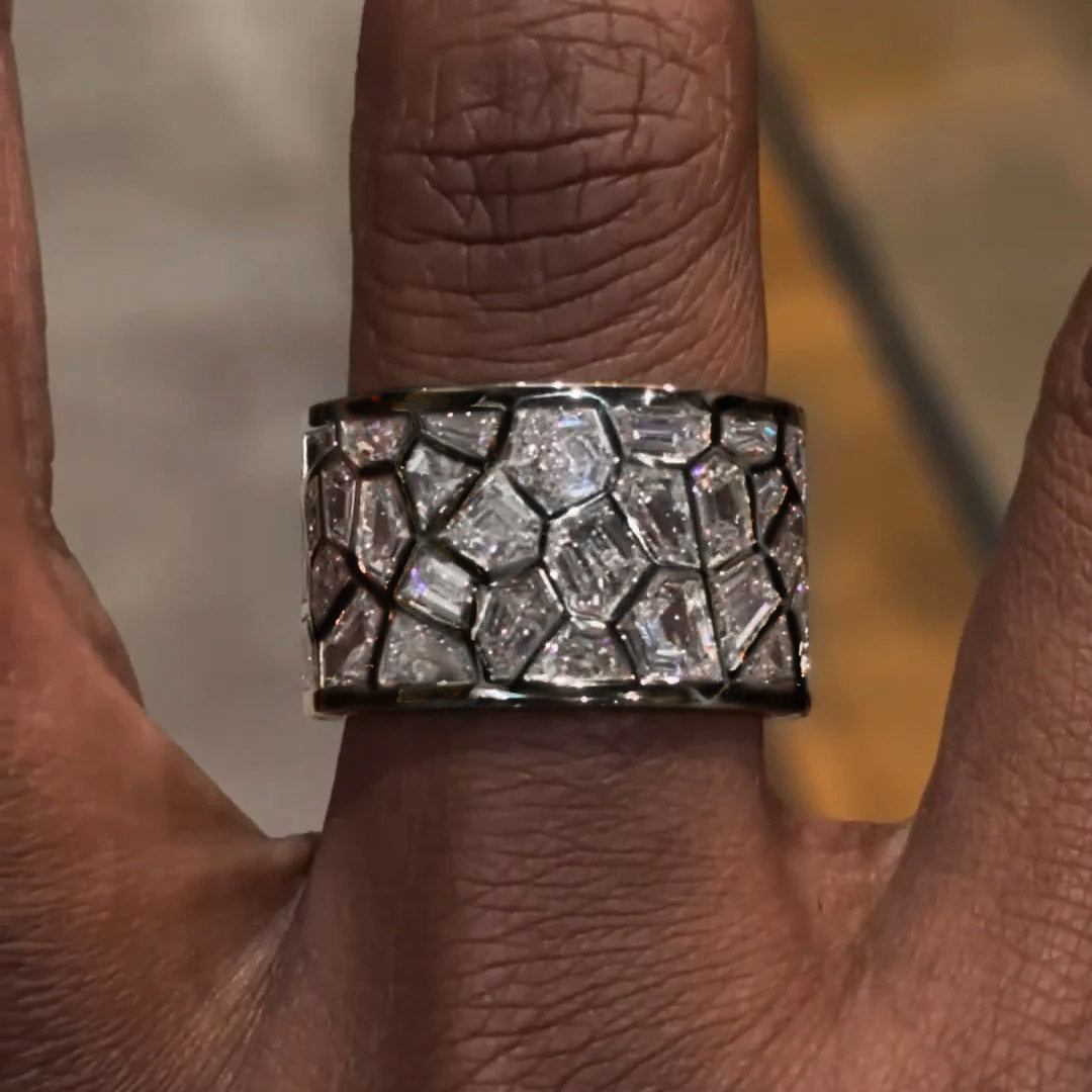 【In Stock】3.9Ctw Broken Mirror Ring