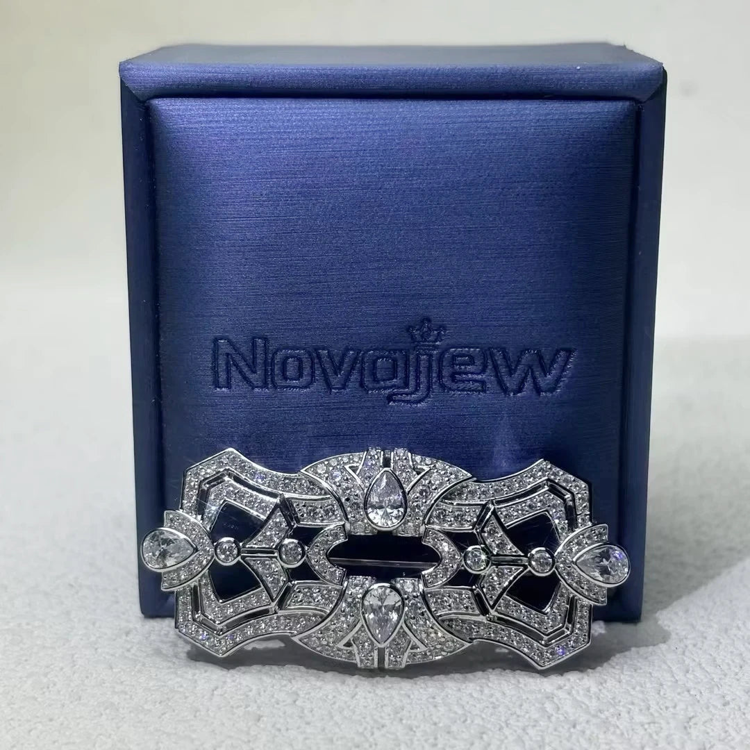 7.0Ctw Art Deco Gemstone Brooch