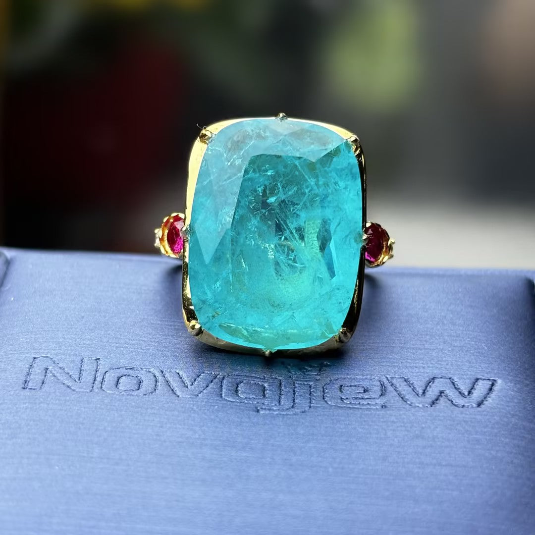 18.86Ctw Giant Aquamarine Engagement Ring