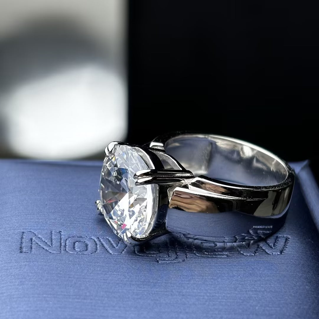 7ct Men's Solitaire Simple Style Ring