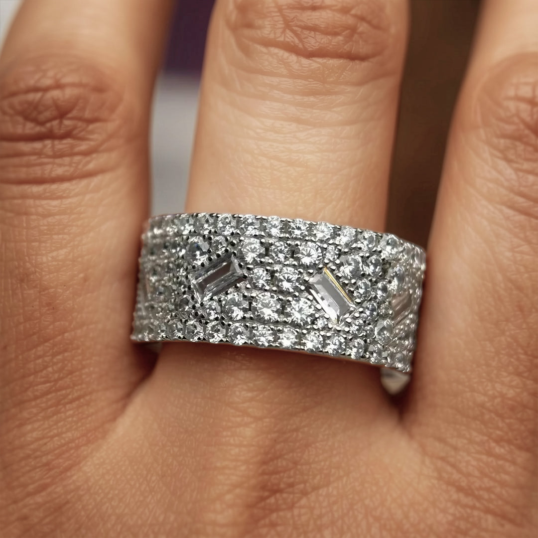 Mosaic Pave Eternity Ring