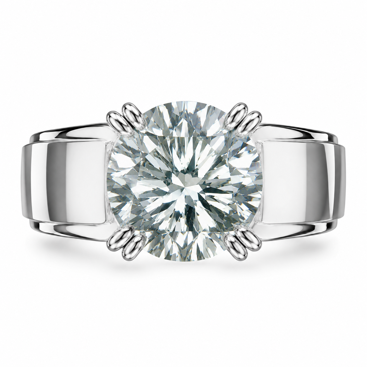 7ct Men's Solitaire Simple Style Ring