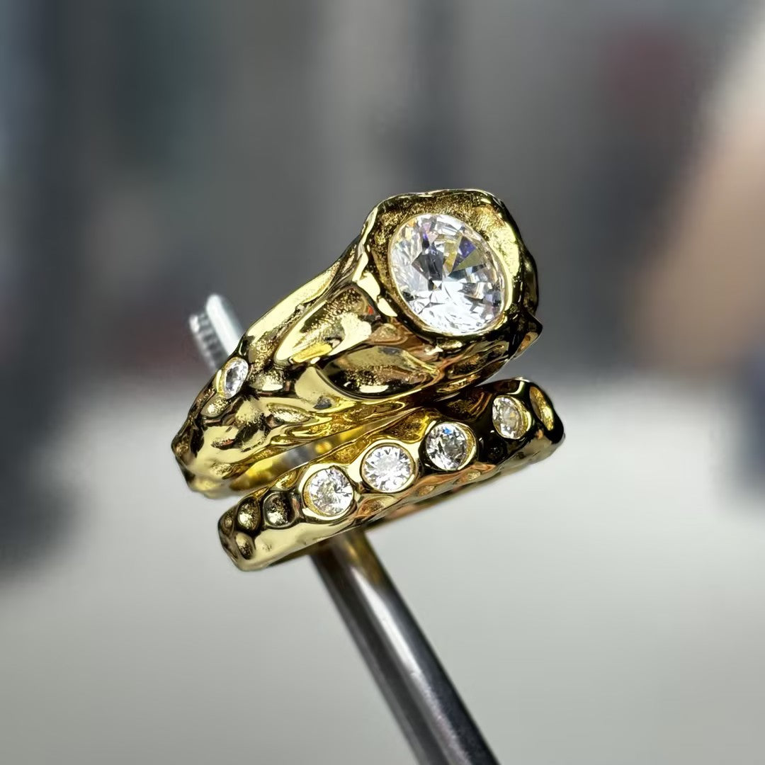 3Ctw Gold Vintage Stackable Ring