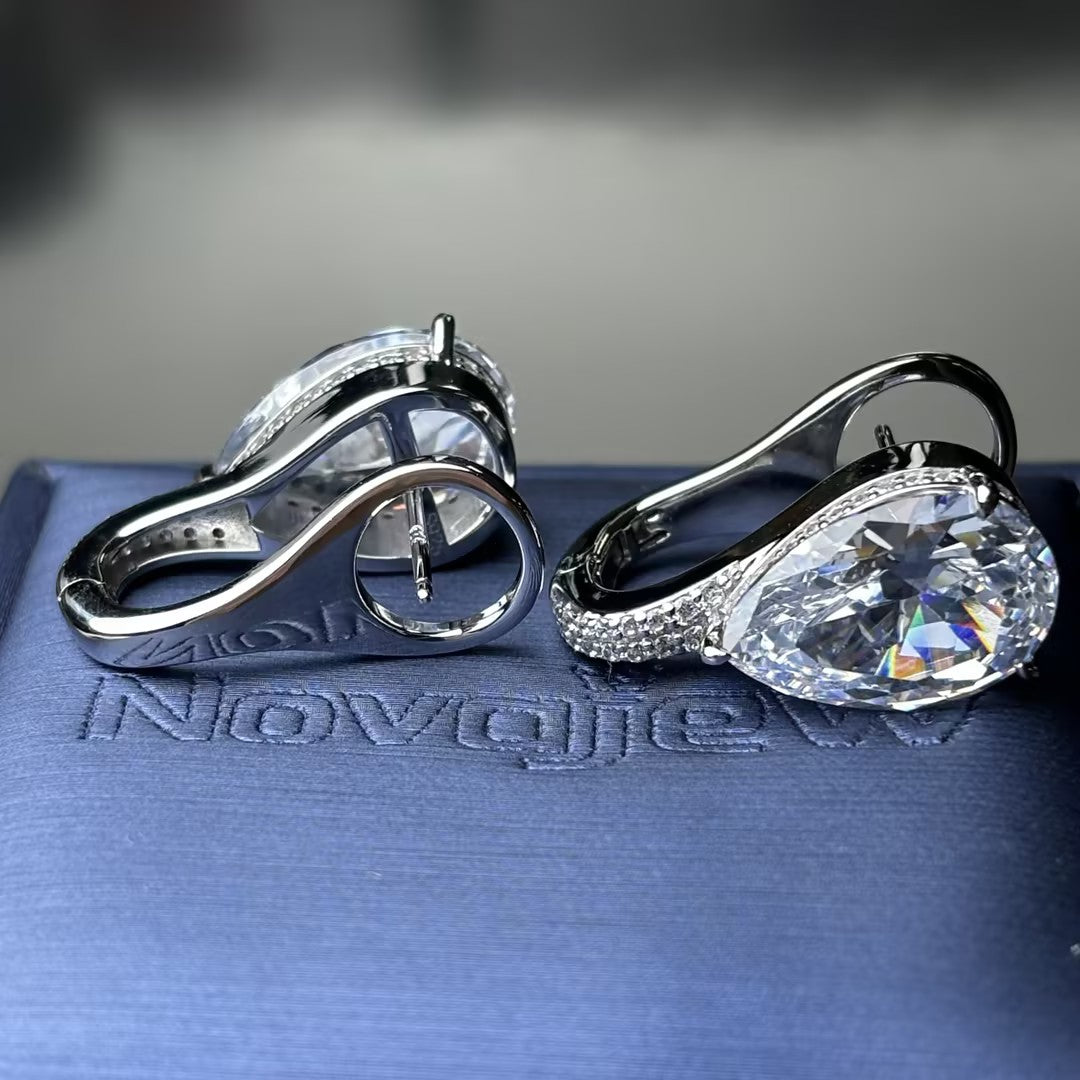 10 CTW Pear-Cut Gemstone Earrings with Elegant Design