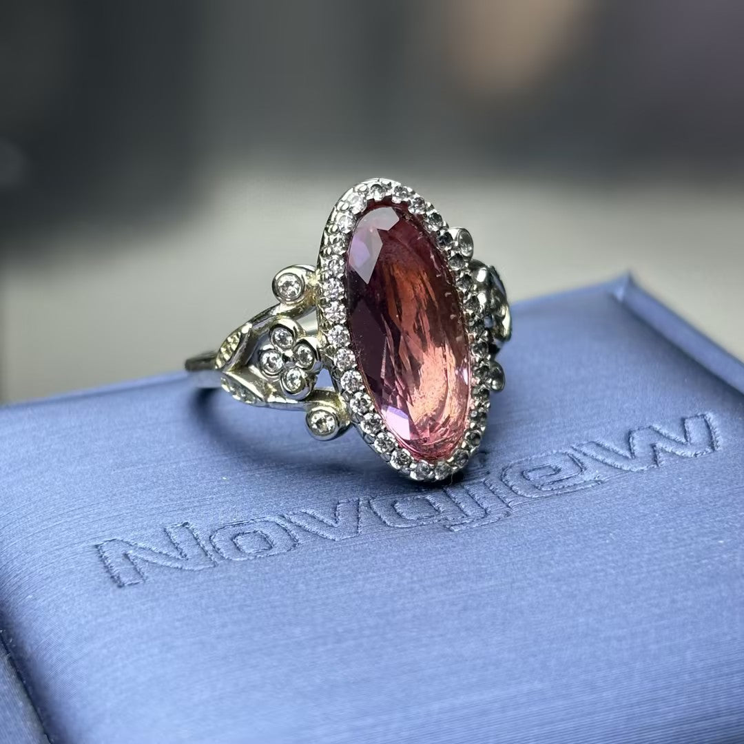 6.8Ctw Pink Morganite Antique Ring