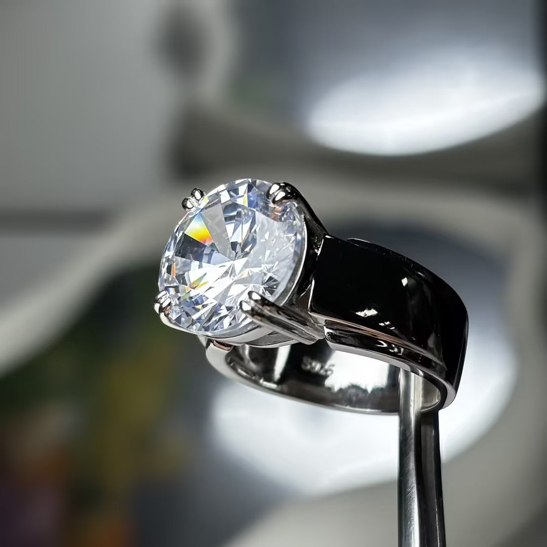 7ct Men's Solitaire Simple Style Ring