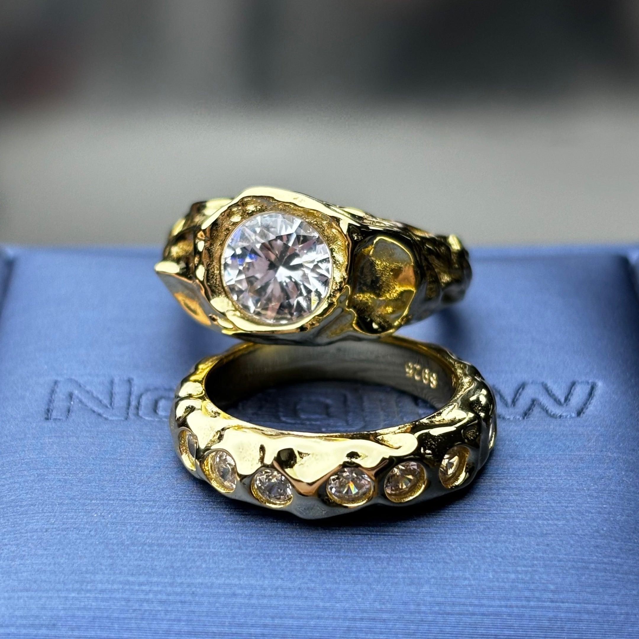 3Ctw Gold Vintage Stackable Ring