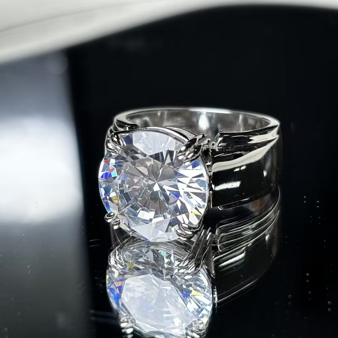 7ct Men's Solitaire Simple Style Ring