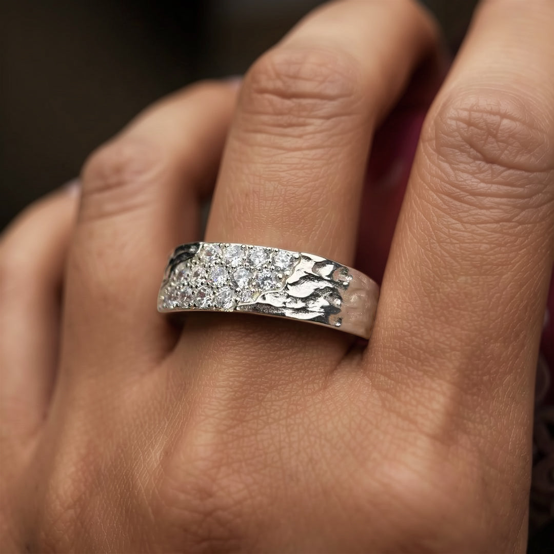 Wild Broken Matte Silver Finish Broken Band