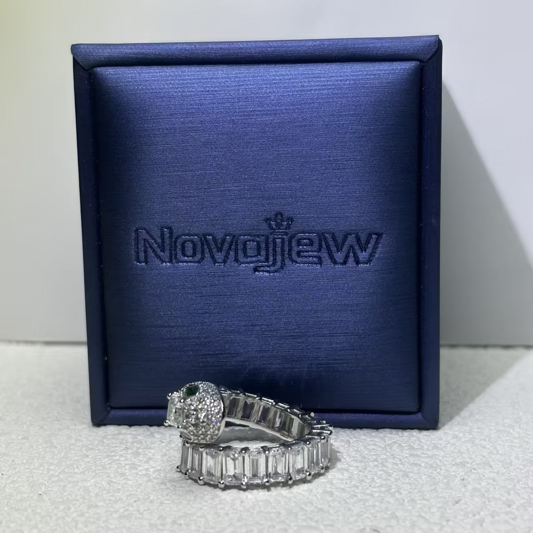3 CTW Multi-colour Cubic Zirconia Modern 925 Sterling Silver Unique Ring-NOVAJEW