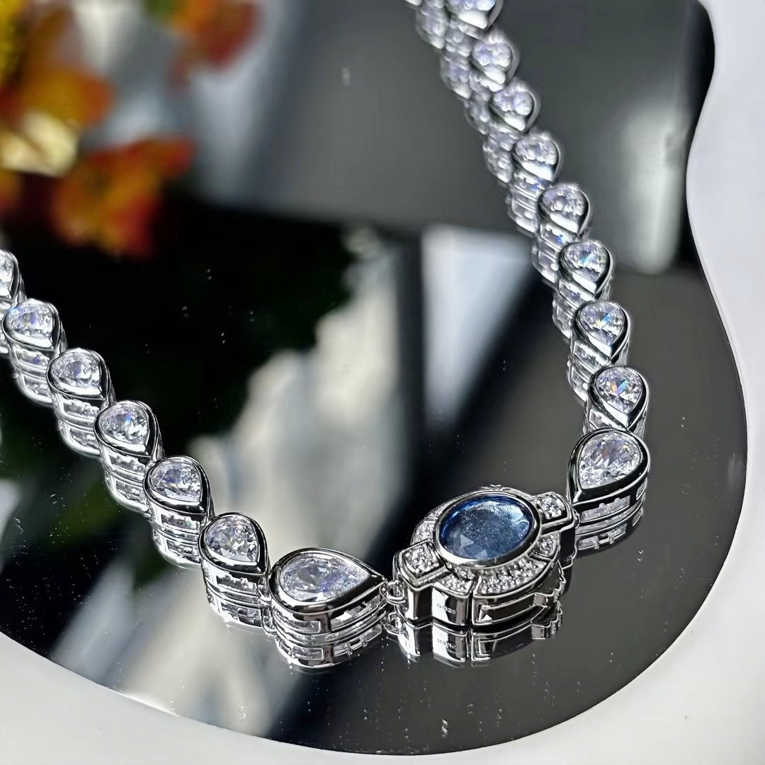 60Ctw Custom-made Thesis Gemstone Necklace with Multiple Cuts