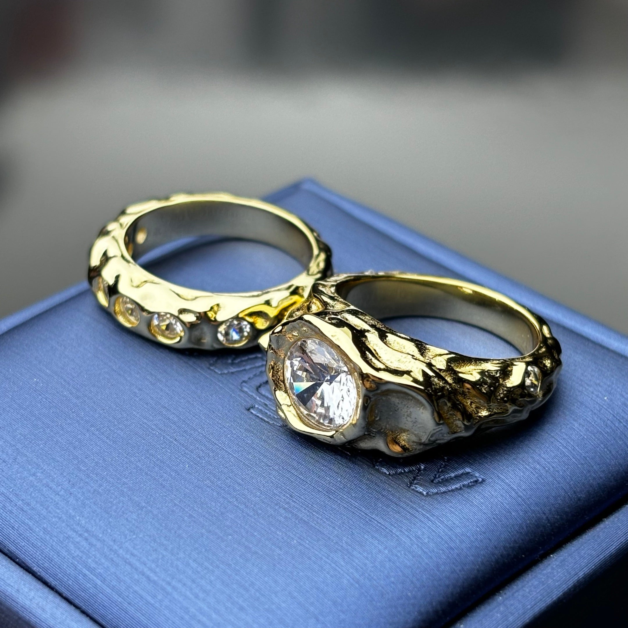 3Ctw Gold Vintage Stackable Ring