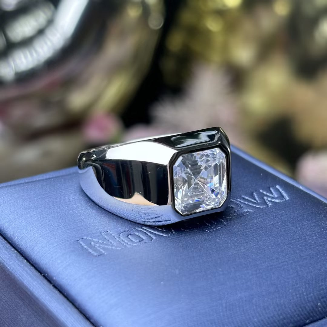 3 Ctw Asscher Cut Diamond Ring