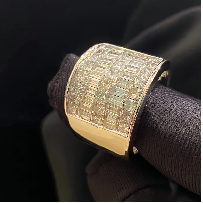 5.36ctw Baguette and Princess Square Cut Eternity Ring
