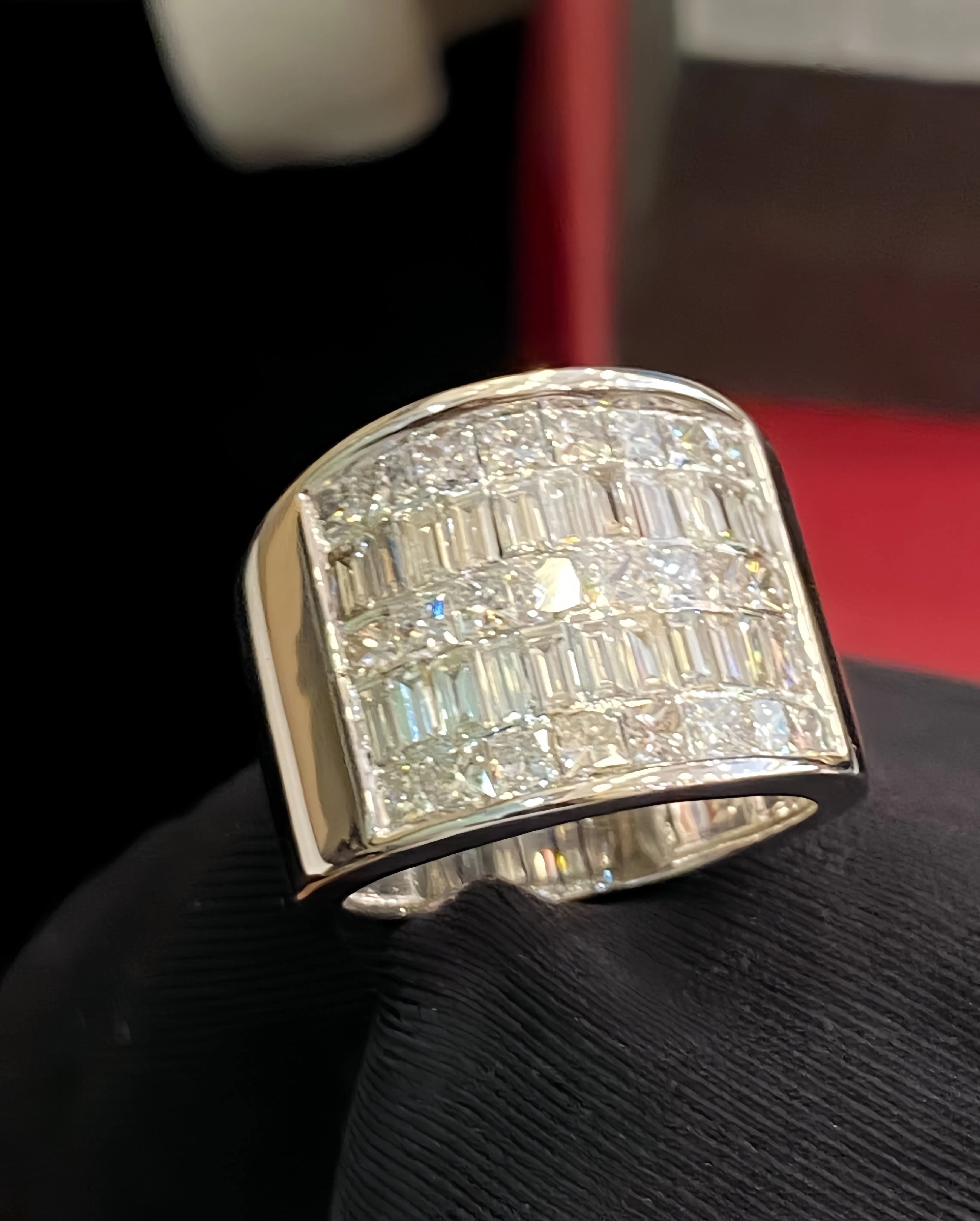 5.36ctw Baguette and Princess Square Cut Eternity Ring