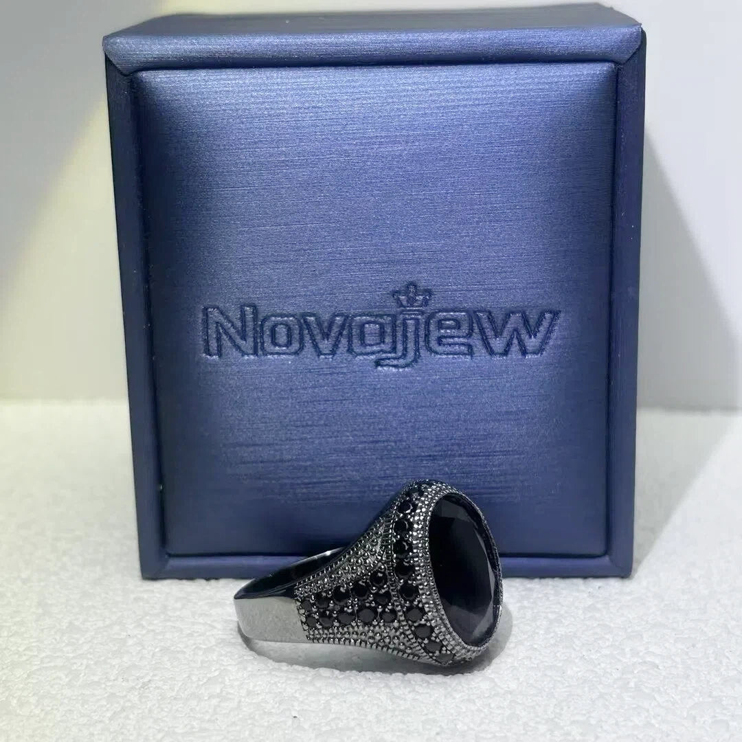8ctw Oval Cut Black Gold Gemstone Ring