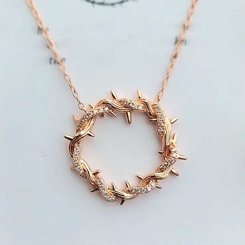 0.6ctw Gemstone Crown Of Thorns Pendant