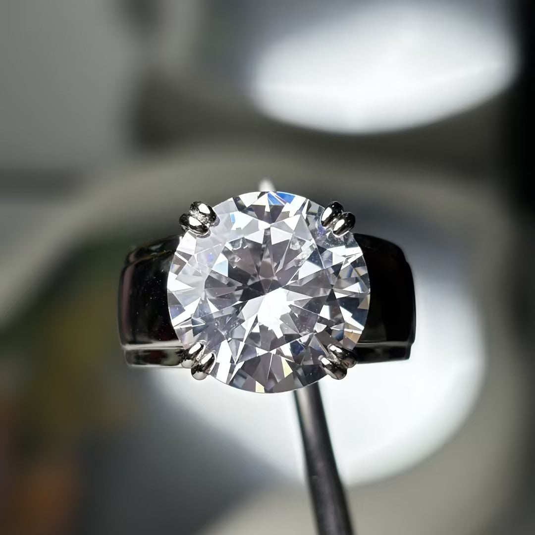 7ct Men's Solitaire Simple Style Ring