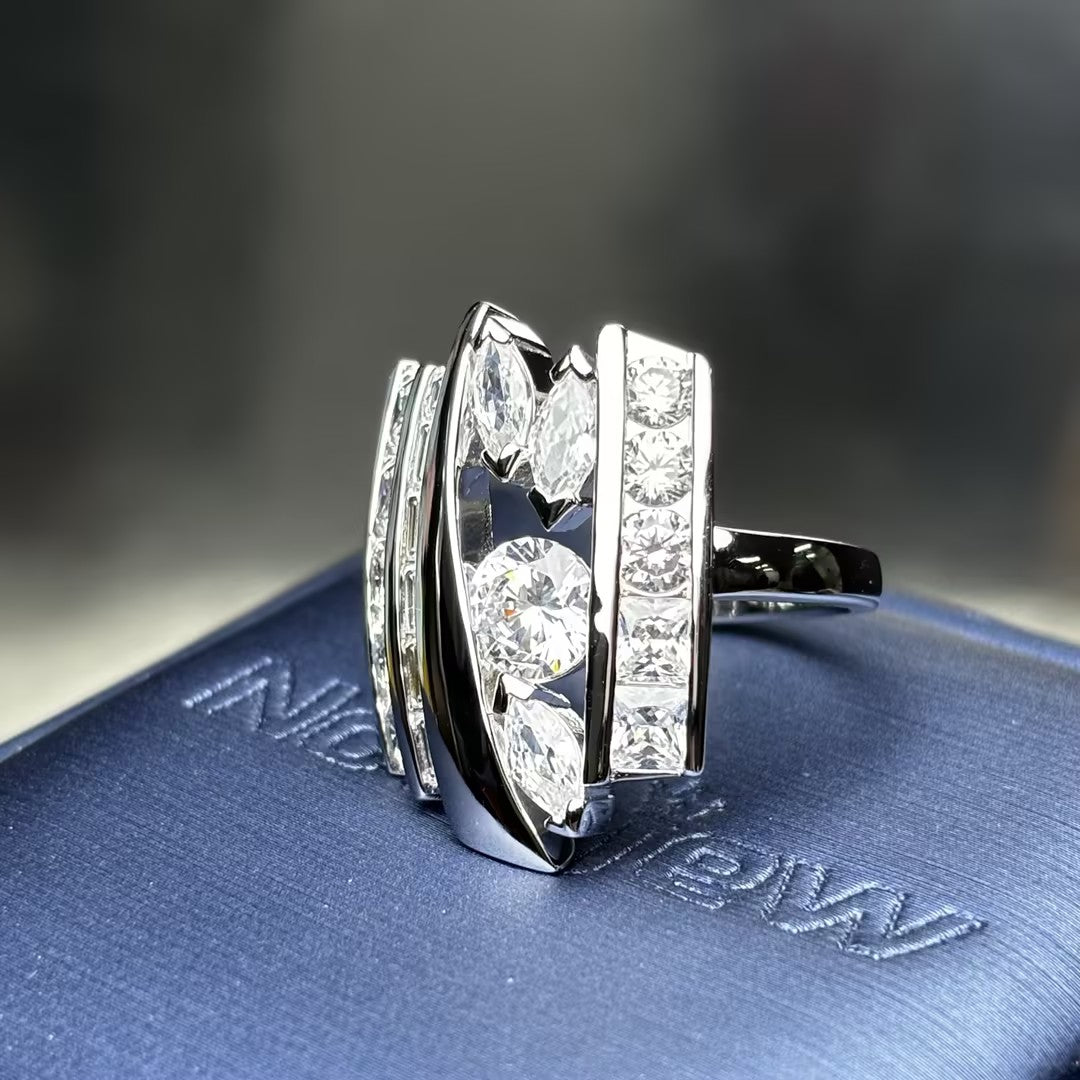 2.25Ctw Multi-cut Gemstone Art Ring