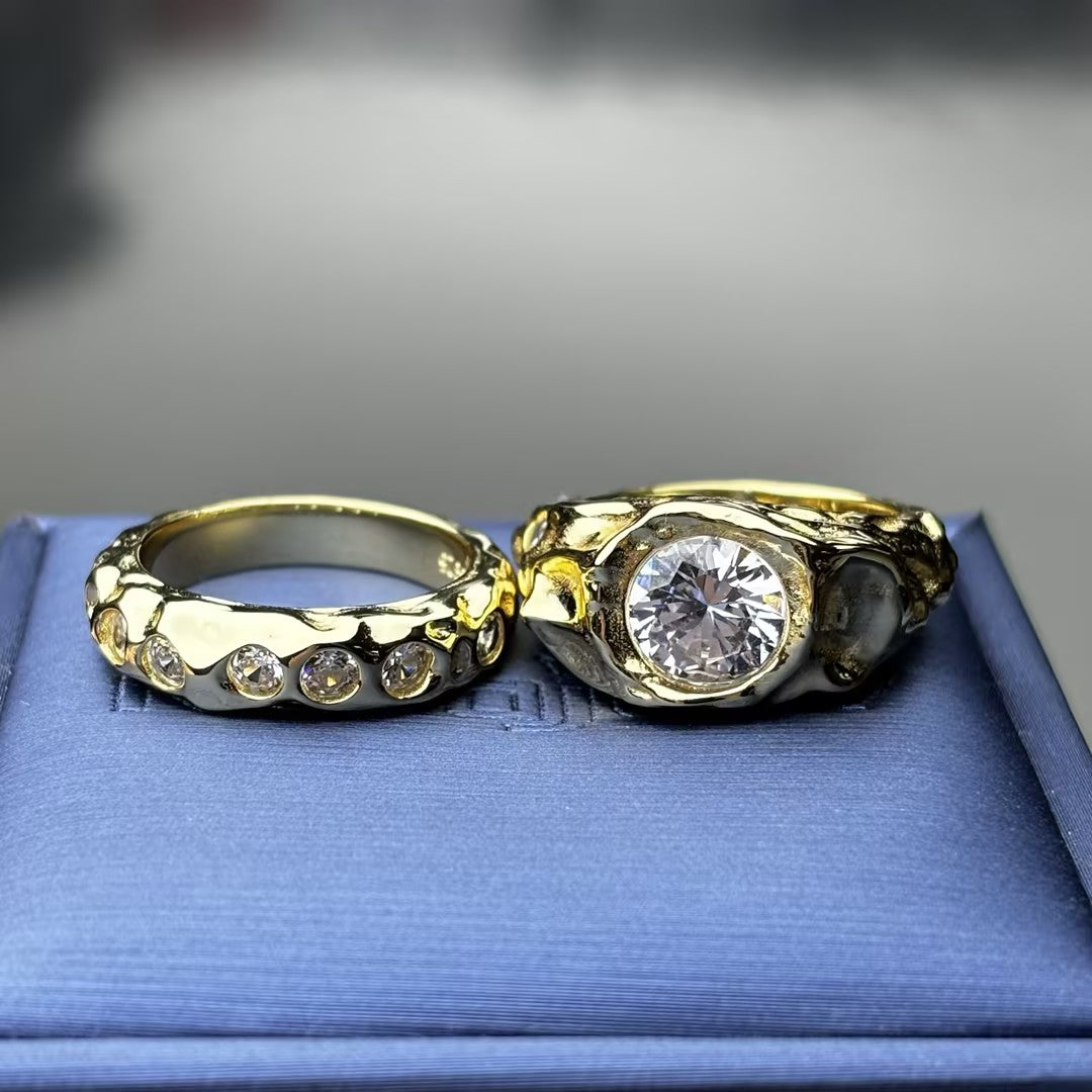 3Ctw Gold Vintage Stackable Ring