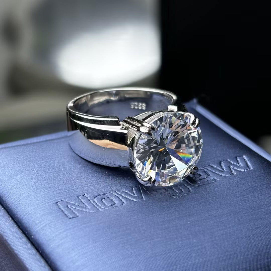 7ct Men's Solitaire Simple Style Ring