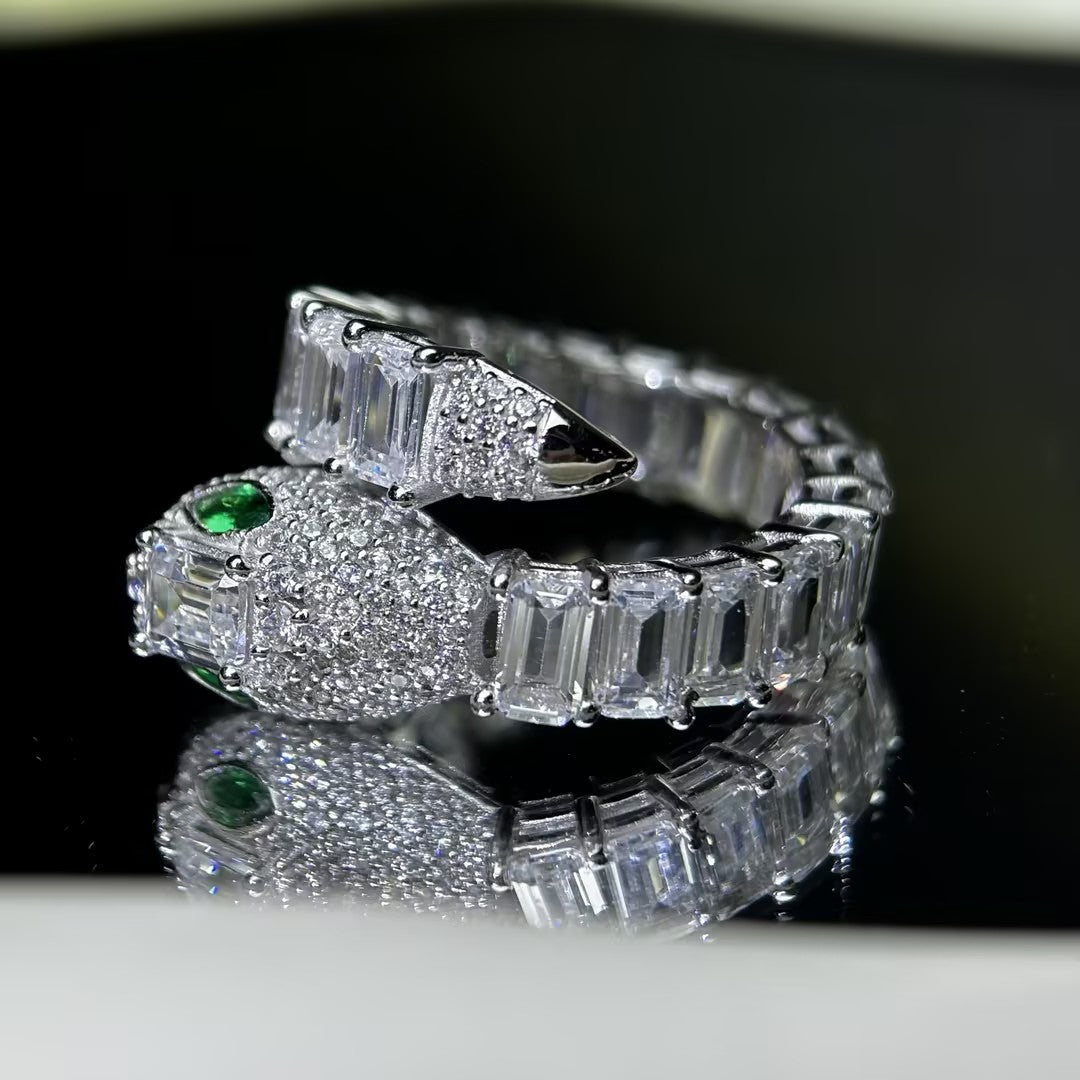 3 CTW Multi-colour Cubic Zirconia Modern 925 Sterling Silver Unique Ring-NOVAJEW