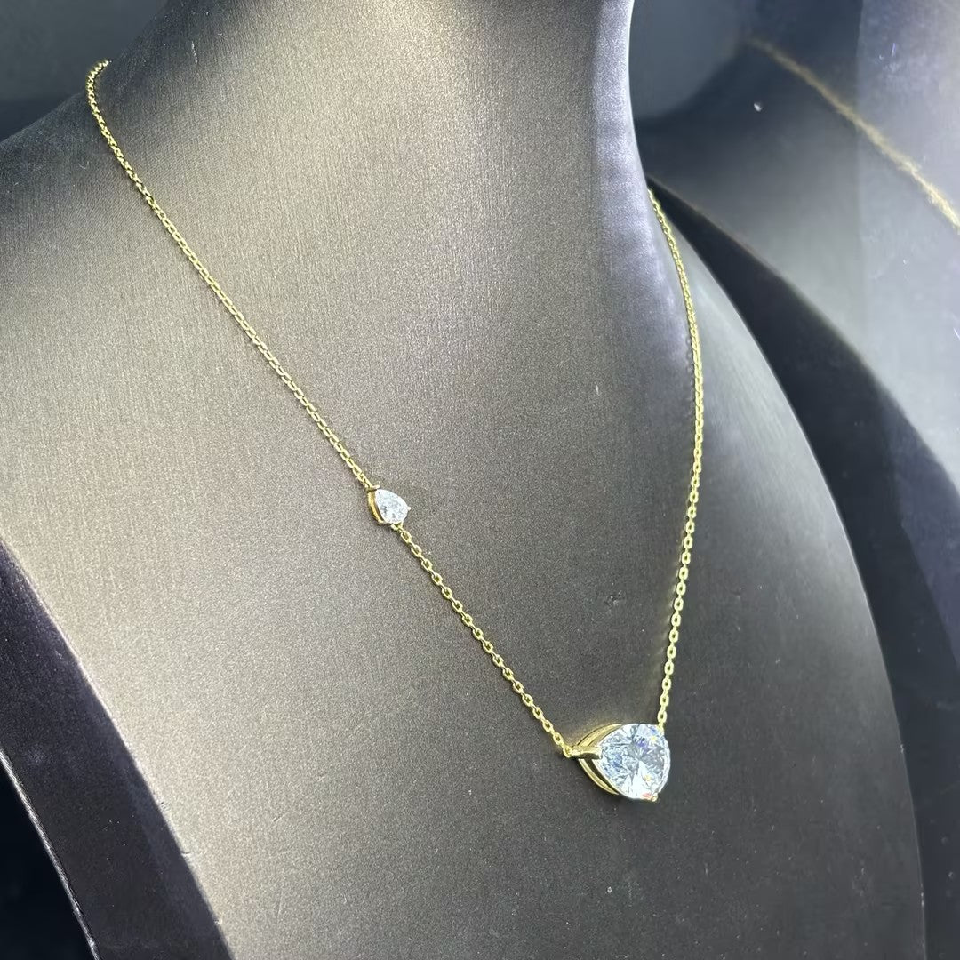 2.5Ct Women's Teardrop Pendant Necklace