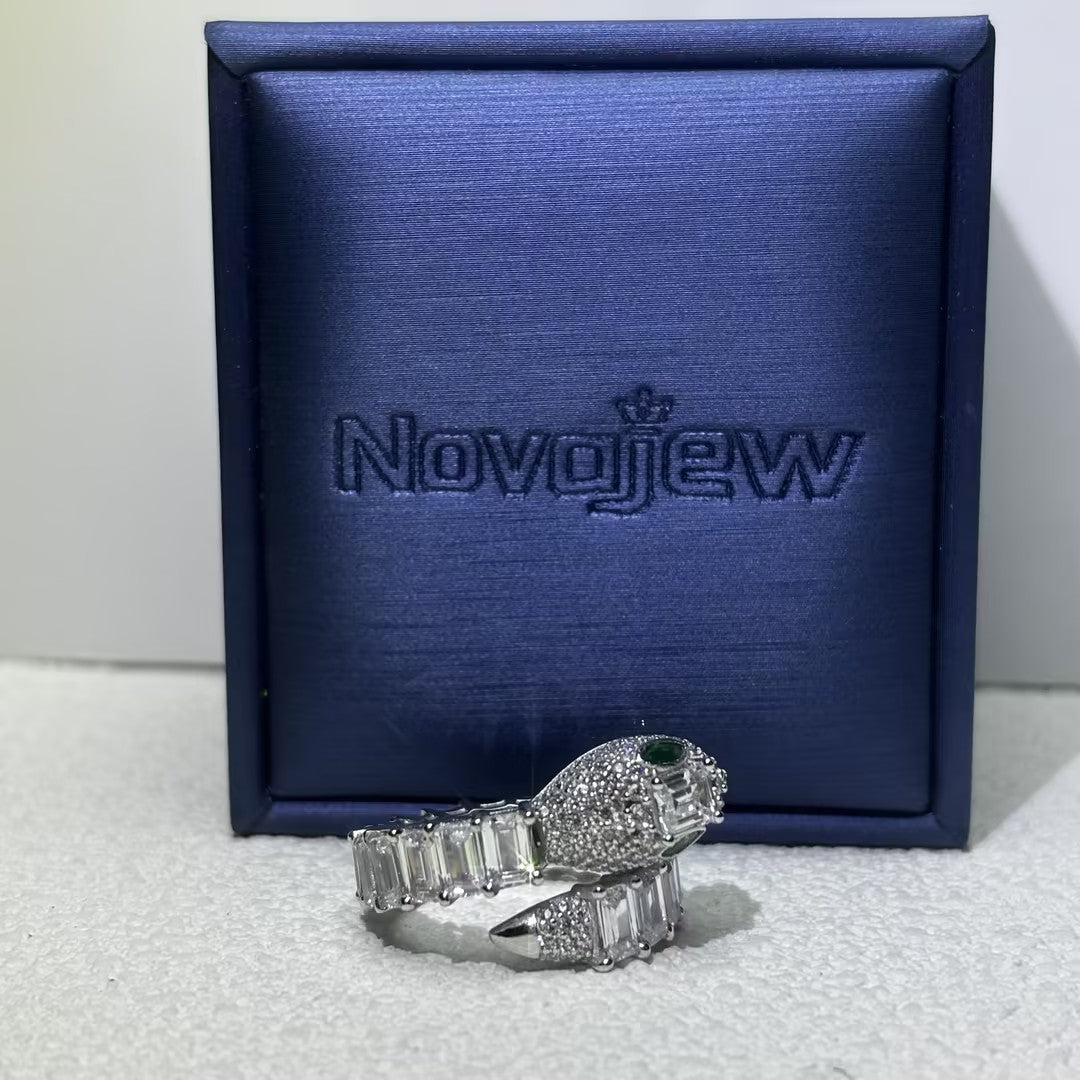 3 CTW Multi-colour Cubic Zirconia Modern 925 Sterling Silver Unique Ring-NOVAJEW