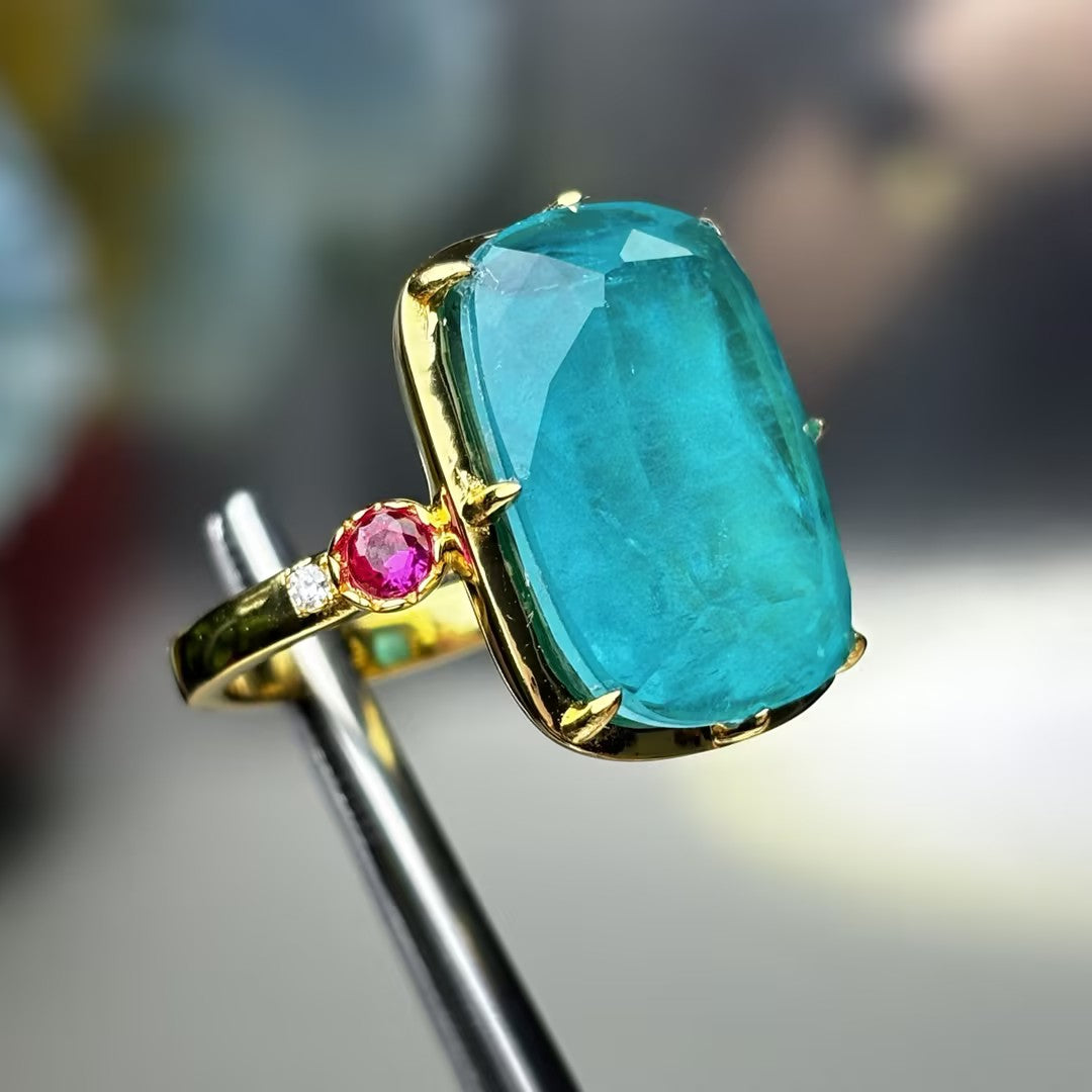 18.86Ctw Giant Aquamarine Engagement Ring