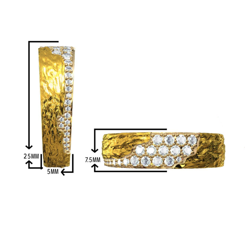 1.3Ctw Retro Series Men's Band