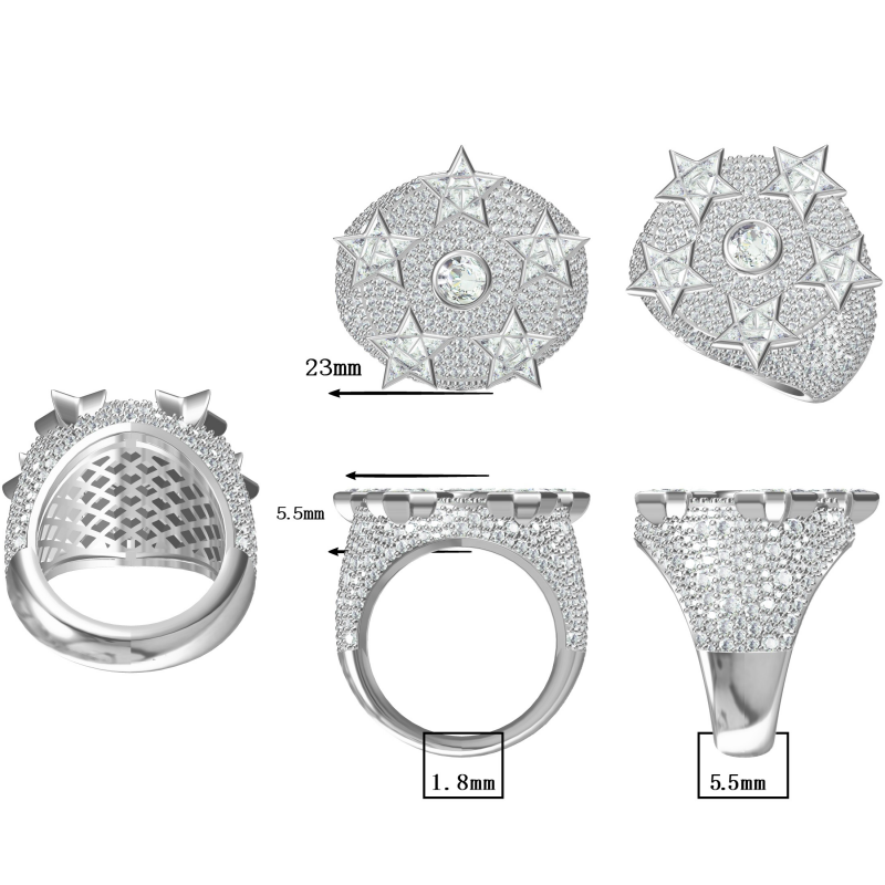 Birthday Party Gemstone Men's Championship Ring