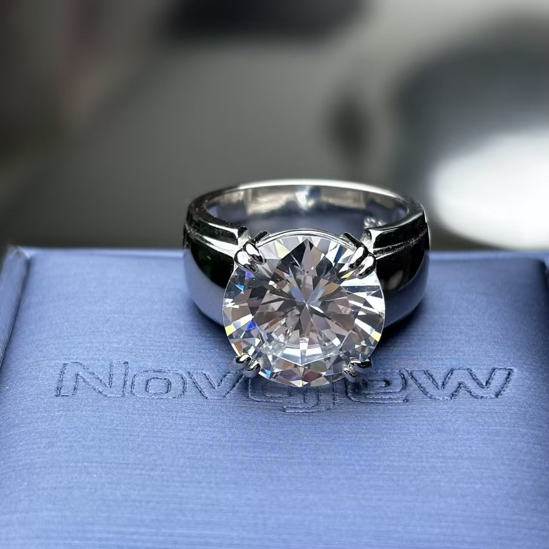 7ct Men's Solitaire Simple Style Ring