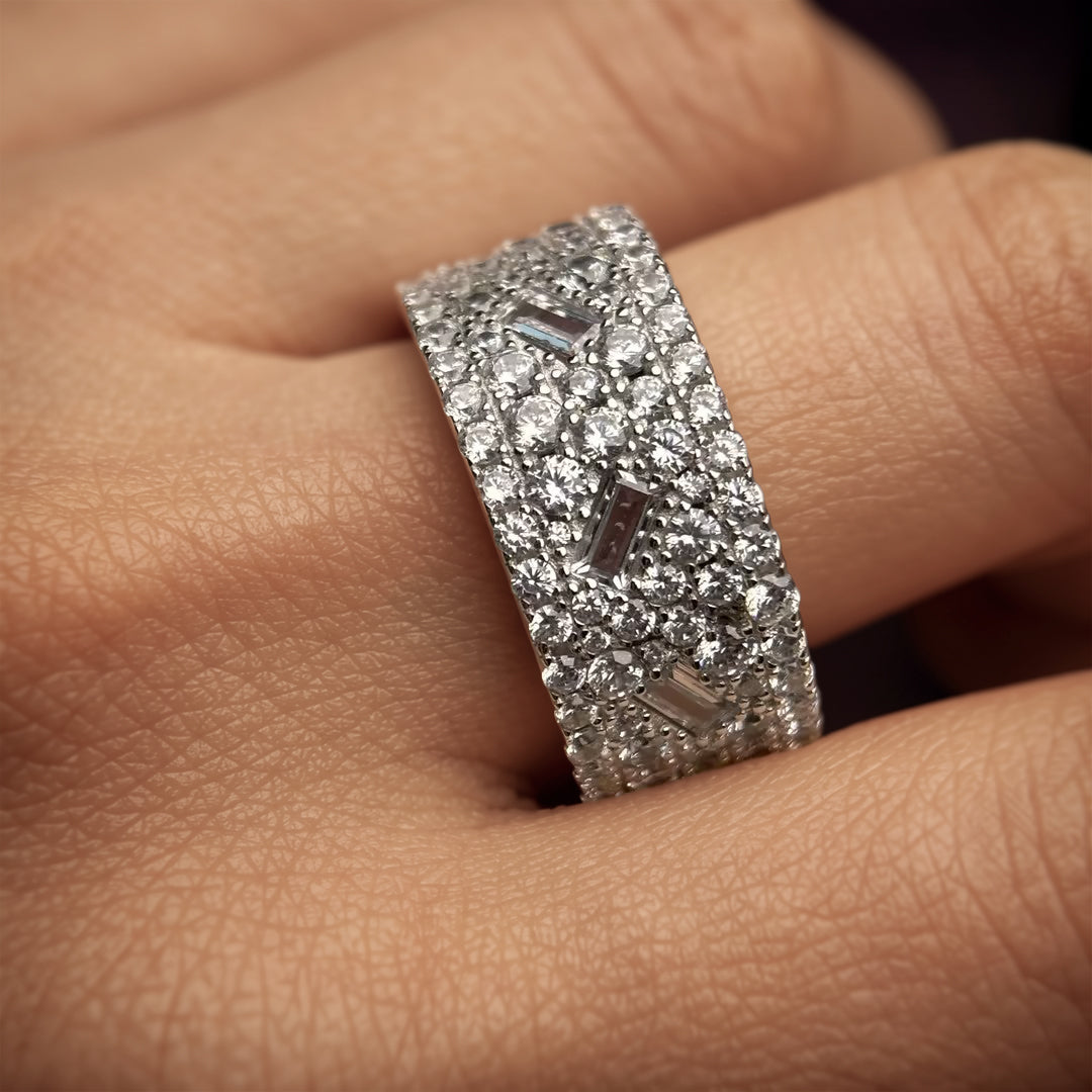 Mosaic Pave Eternity Ring