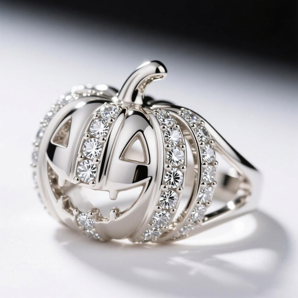 1.5ctw Round Gemstone Halloween Ring