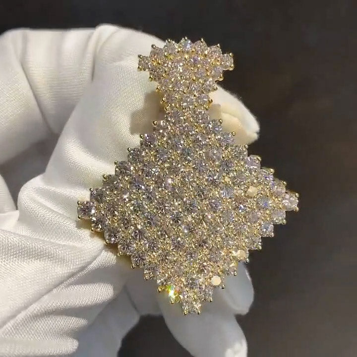 8Ctw Round Gemstone Ice Pendant