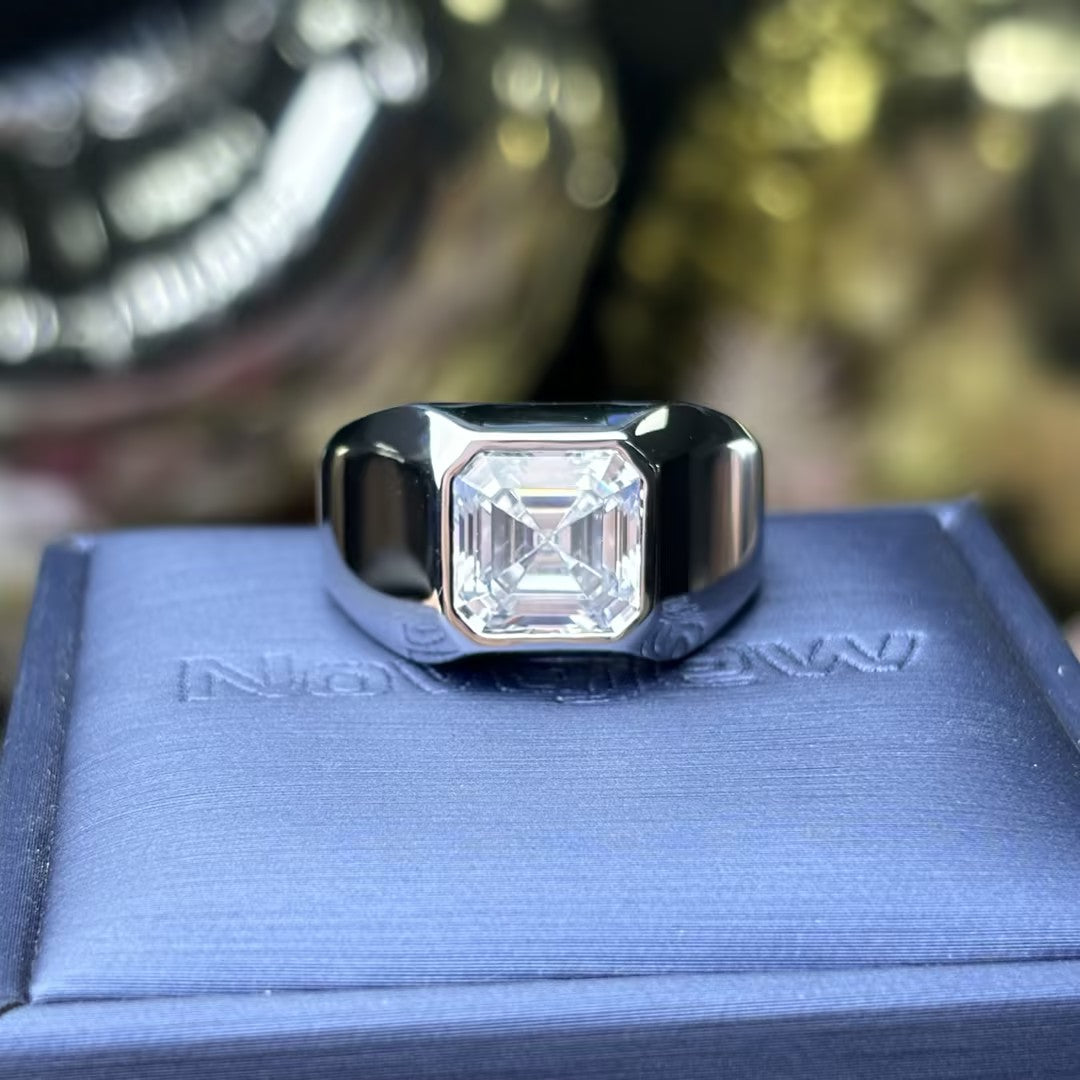 3 Ctw Asscher Cut Diamond Ring