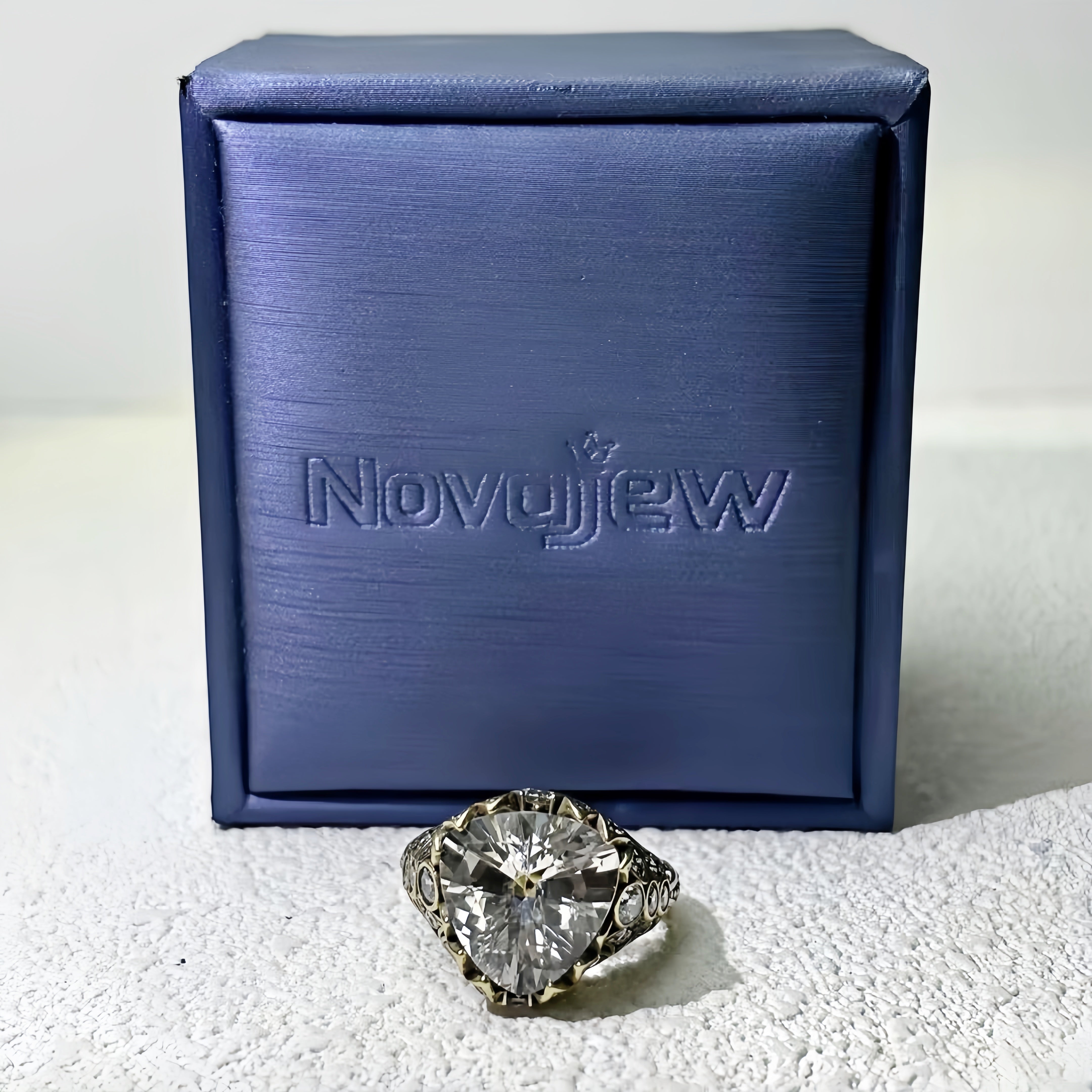 3.58Ctw Rose-cut Antique Gemstone Engagement Ring