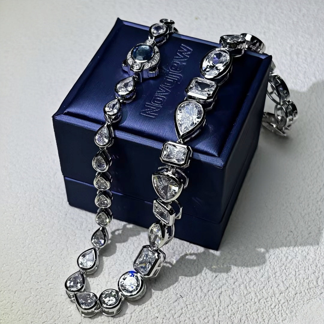 60Ctw Custom-made Thesis Gemstone Necklace with Multiple Cuts