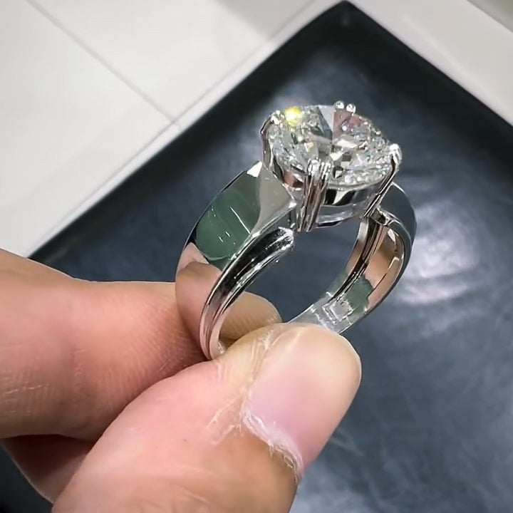 7ct Men's Solitaire Simple Style Ring