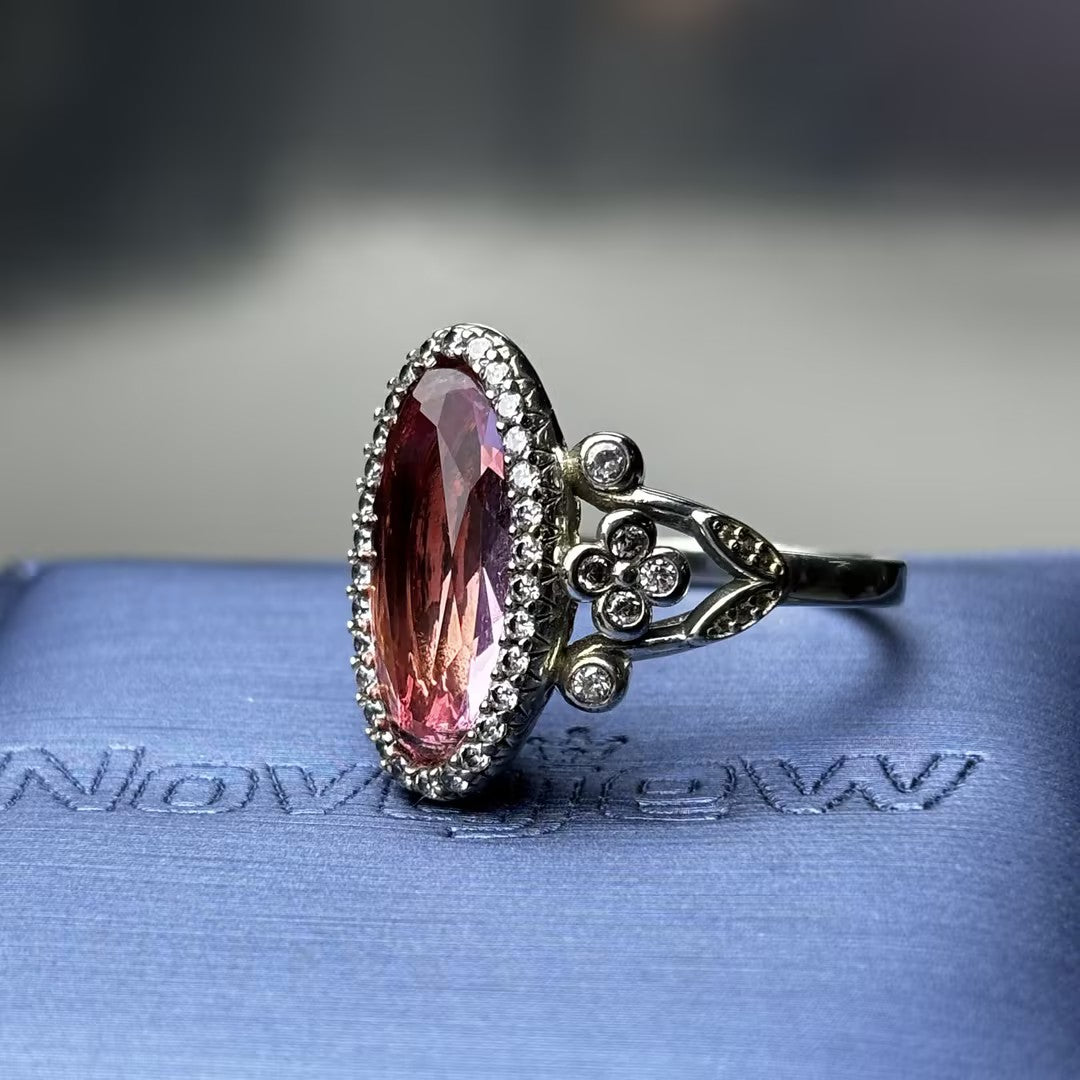 6.8Ctw Pink Morganite Antique Ring