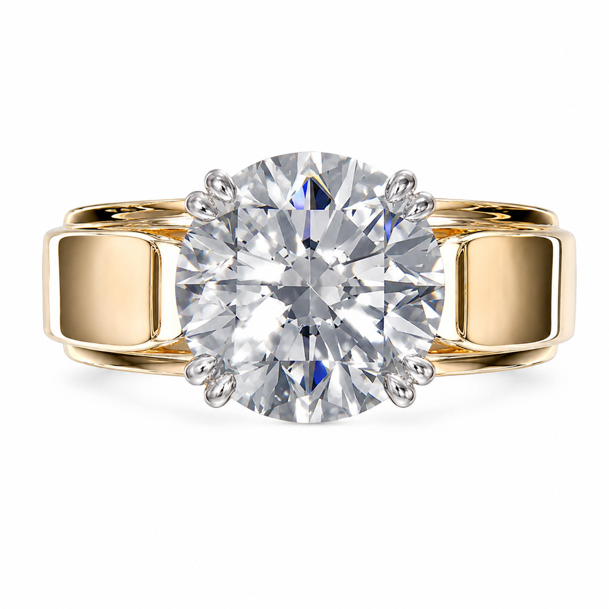 7ct Men's Solitaire Simple Style Ring