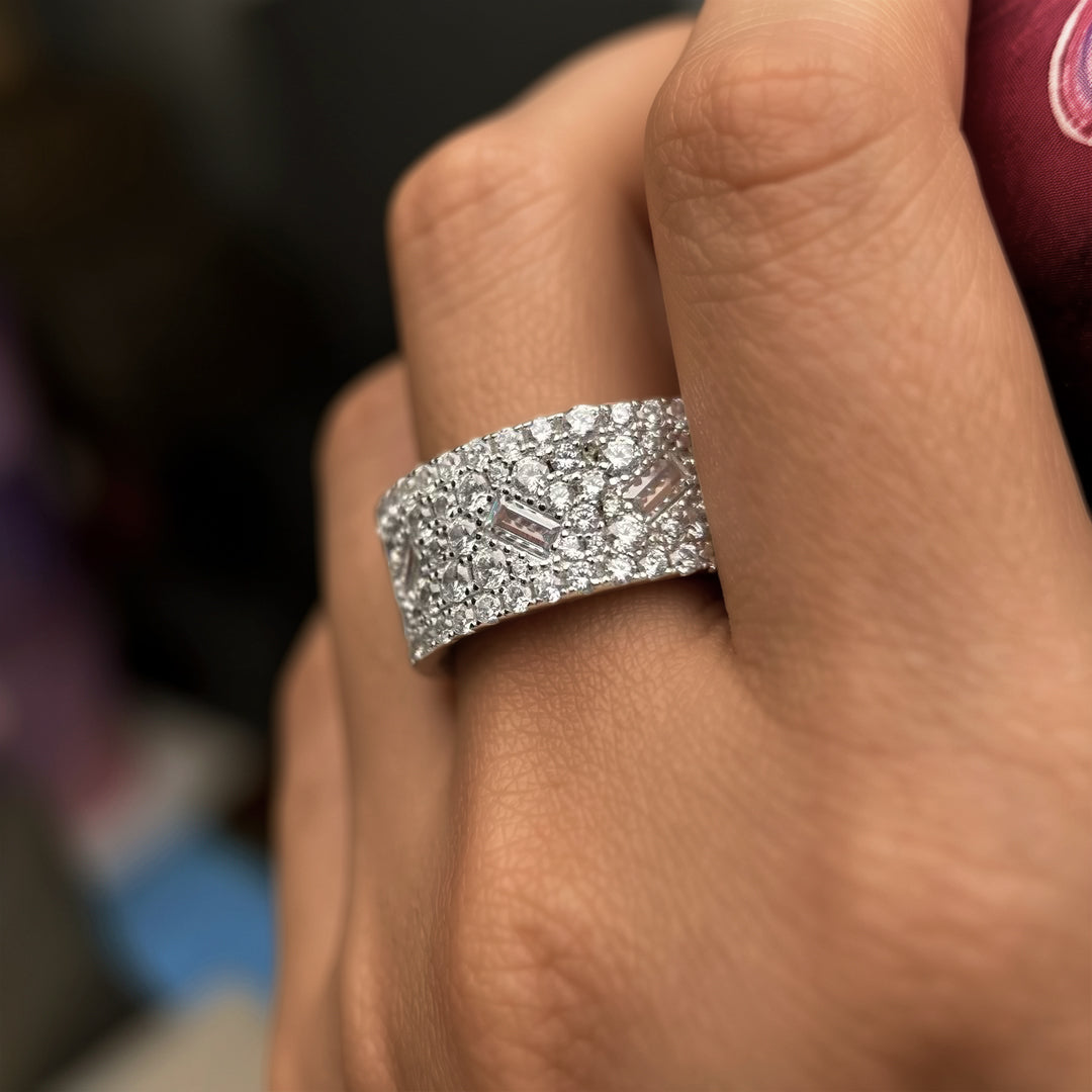 Mosaic Pave Eternity Ring
