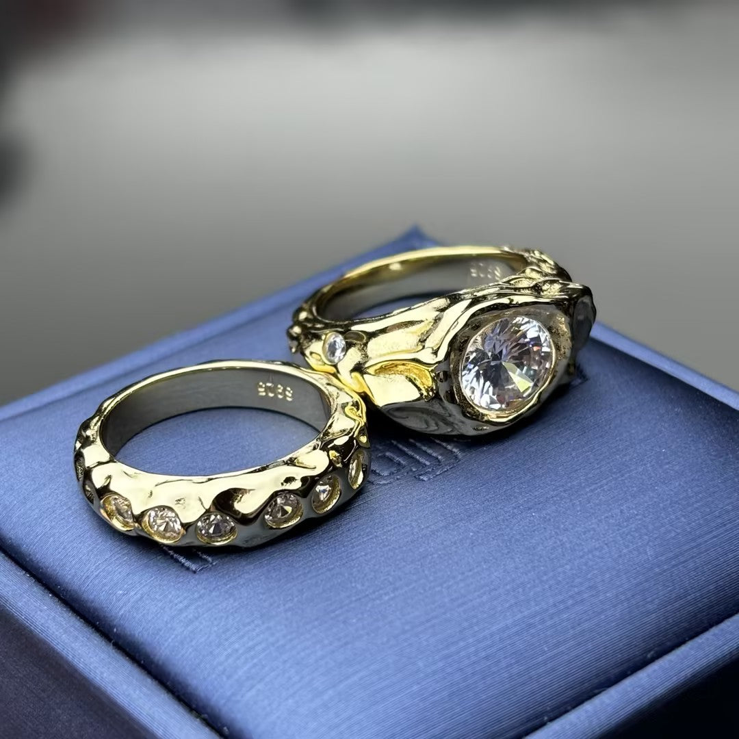 3Ctw Gold Vintage Stackable Ring