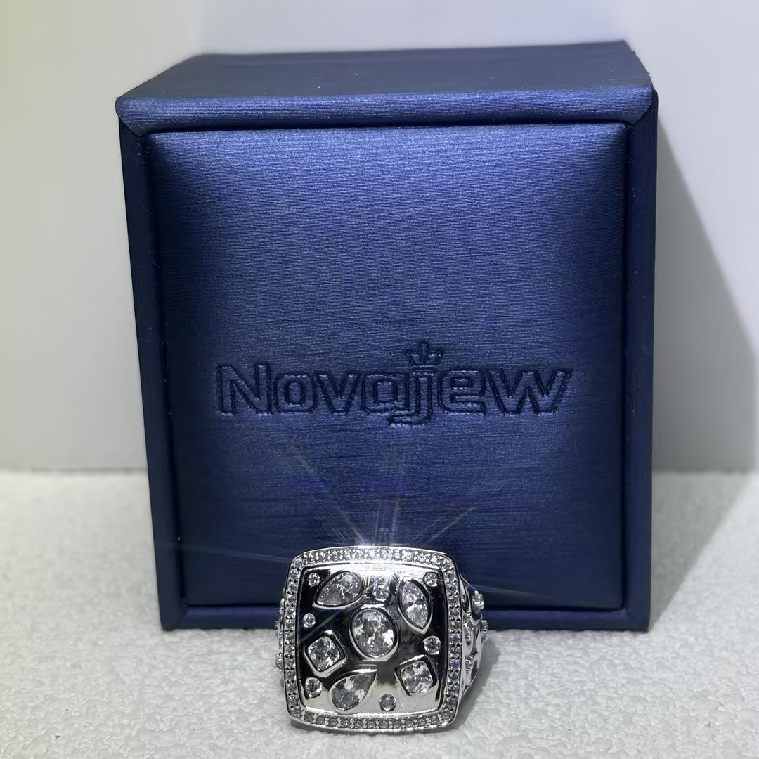 2.5 CTW  Multi-colour Cubic Zirconia Vintage 925 Sterling Silver Ring-NOVAJEW