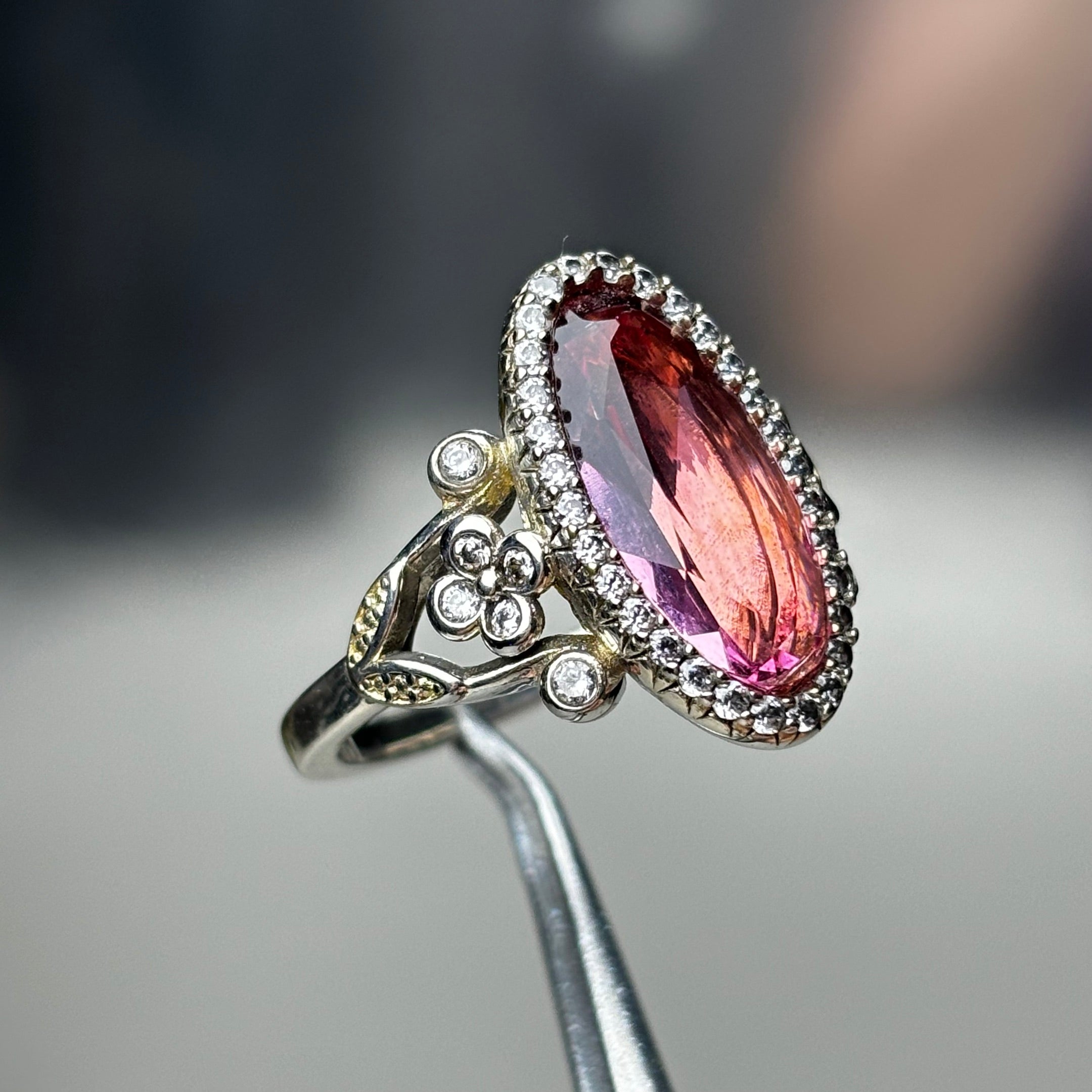 6.8Ctw Pink Morganite Antique Ring